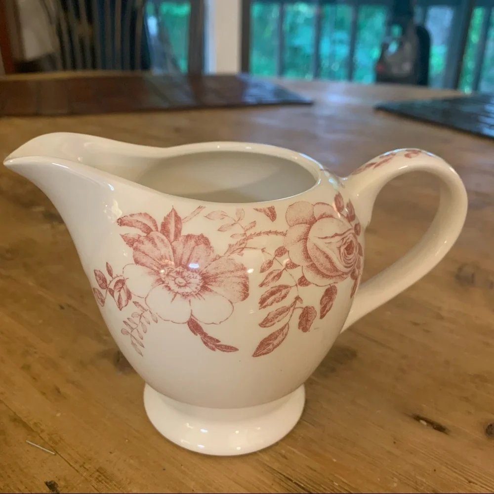 Churchill Pink Peony China Creamer made in England Cottagecore Floral